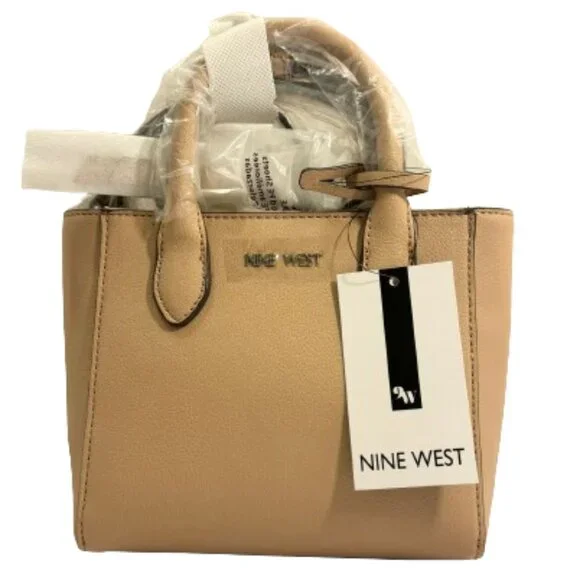NWT Nine West Maysenn Mini Crossbody Purse Satchel Barely Nude 👜 - Picture 5 of 9